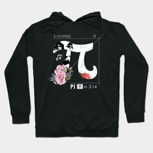 Einstein and flower Pi day symbols Hoodie